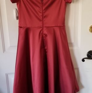 Maroon off shoulder dress